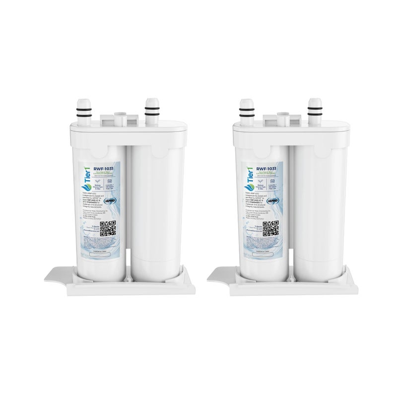Tier1 RWF1031 WF2CB Refrigerator Water Filter | Replacement for PureSource2 WF2CB & EWF01 Fridge Filter - Up to 12 Months Supply | Easy Install | Odor Control | Clean & Great Tasting Water (2-pk) - Image 1
